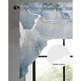 thumbnail image 3 of Marble Blue Kitchen Swag Valances for Windows, Modern Abstract Ink Painting Luxury Swag Valances Curtains for Living Room, Rod Pocket Window Treatments for Bathroom, Bedroom, Cafe, 56"x36", 3 of 6