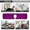 thumbnail image 6 of Coolnut 2 Pack Faucet Mat Splash Guard for Kitchen Sink,Purple Shiny 30x5 Inch Super Absorbent Microfiber Sink Protector Mat, Kitchen Sink Mat Machine Washable Kitchen Sink Accessories, 6 of 7