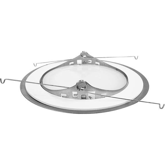 YUYAN-NICOR Lighting 6 inch Nickel Recessed Shower Trim with Albalite Lens (17505NK)