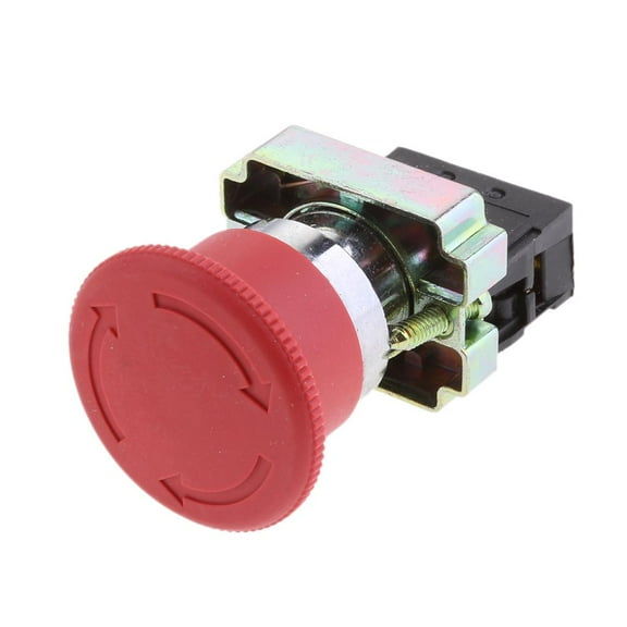 Red Cap - NC Emergency Stop Push Button Switch, Switch Equipment For Lift Elevator,Latching (Self Lock)