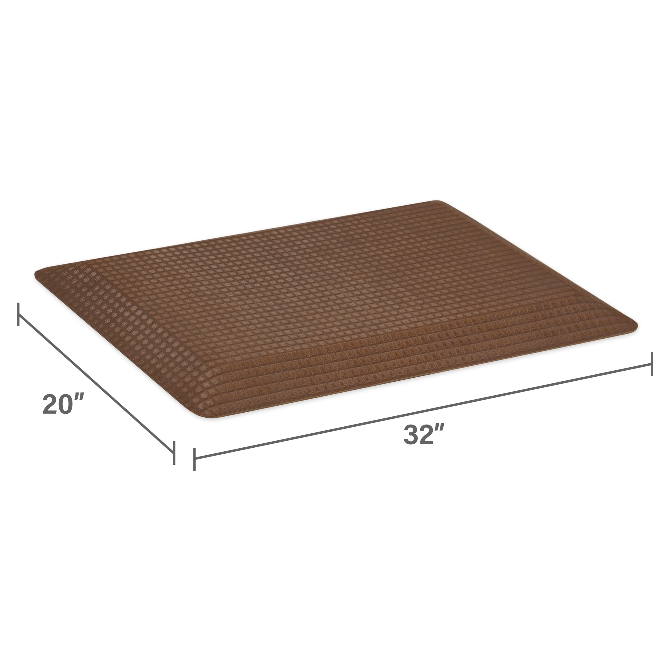 Better Homes & Gardens Gel Comfort Kayla Collection Brown Basket 20" x 32" Anti-Fatigue Kitchen Mat