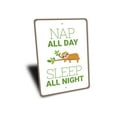 thumbnail image 3 of Nap All Day Novelty Sign, Metal Wall Decor - 10x14 inches, 3 of 4