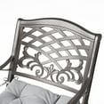 thumbnail image 3 of Noble House Phoenix Patio Dining Arm Chair in Bronze and Charcoal (Set of 2), 3 of 9