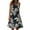 Navy, variant on Sundresses for Women Trendy Sleeveless Mini Dress Floral Print O Neck Summer Tiered Sun Dresses Casual Fashion Boho a Line Dress