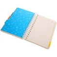 thumbnail image 4 of 5 Subject Notebook，Wide Ruled Spiral Notebooks，A5 Travelers Notebook, Colored Dividers with Tabs, Cute Floral Notepad, Hardcover Journal Memo Planner for School Kids Girls Women, 5.7”×8.27”, 300 Pages, 4 of 7