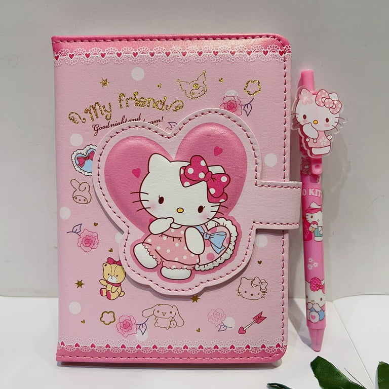 4pcs Sanrio Kuromi Mascot Charm Magnet Notebook Notepad Plastic
