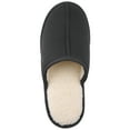 thumbnail image 3 of Vansarto Mens Comfy Suede Scuff Slippers Sherpa Lining Memory Foam Slip On House Shoes Non Skid Outsole, 3 of 5