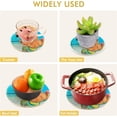thumbnail image 5 of SKYSONIC Cat Selfie Cute Pot Holders Trivets, 2 Pcs Heat Resistant Trivets,Summer Sky Beach Cotton Thread Weave Mats for Hot Pads Pans Pot Bowl Teapot for Kitchen Decor, 5 of 7
