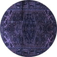 thumbnail image 1 of Ahgly Company Indoor Round Persian Blue Traditional Area Rugs, 8' Round, 1 of 4