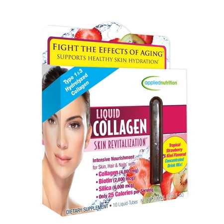 Applied Nutrition Collagen Skin Revitalization Liquid, Strawberry and Kiwi, 10 (Best Collagen Supplement Uk)