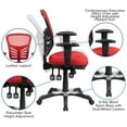 thumbnail image 6 of Flash Furniture Nicholas Mid-Back Red Mesh Multifunction Executive Swivel Ergonomic Office Chair with Adjustable Arms, 6 of 13