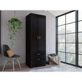 thumbnail image 2 of Depot E-Shop DE-CLW4756 Portugal Armoire, Black, 2 of 9