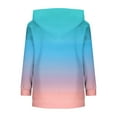 thumbnail image 5 of FNFHFY Hoodies for Women Color Block Hooded Sweatshirt Cozy Knit Sweater Pullovers Loose Drop Shoulder Hoodie, 5 of 7
