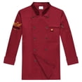 thumbnail image 1 of BPA-Free Utensils Chef Uniform Long Sleeve Unisex Catering Work Clothes Kitchen Uniform, 1 of 3