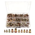 thumbnail image 1 of yeacher 300 Pcs Kit d'Assortiment de Rivets et Écrous en Acier au Carbone Plaqué Zinc pour Rénovation, 1 of 8