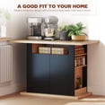 thumbnail image 4 of HOMCOM Kitchen Island, Modern Dining Table with Storage Cabinet, Black, 4 of 10