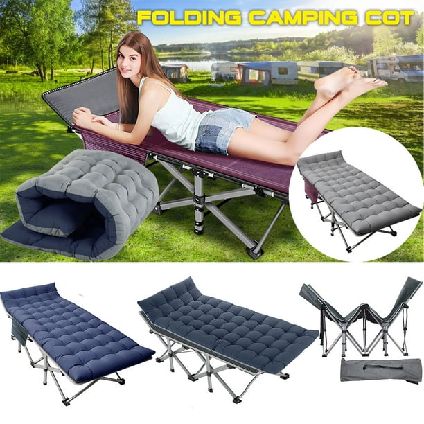 MOPHOTO Camping Cot, Portable Folding Cots for Adults, Heavy Duty
