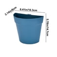 thumbnail image 3 of Tarmeek Blue Wall Mounted Hydroponic Planter - Modern Minimalist Living Room Hanging Container for Pothos Plants, No Drill Installation, Indoor Outdoor Home Garden Decor, 3 of 9
