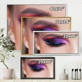 thumbnail image 4 of Designart 'Bright Eye Makeup In Luxurious Blue And Pink Shades' Modern Framed Canvas Wall Art Print, 4 of 5