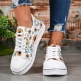 thumbnail image 6 of Women Baseball Print Shoes Canvas Sneakers Trendy Casual Walking Shoes, 6 of 8