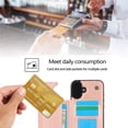 thumbnail image 3 of Phone Cases Design for iP16 Plus Flip Folio Wallet Case with Credit Card Holder Slot PU Leather Cover Durable Kickstand Protective Covers for Women Men Girls 6.7 inch Rose Gold, 3 of 14