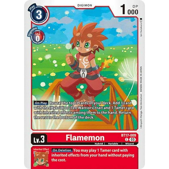 Digimon Secret Cris Flamemon BT17-009