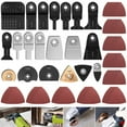 thumbnail image 1 of 100pcs Oscillating Saw Blades High Carbon Steel Multitool Blades Quick Release Oscillating Saw Blades Fast Cut Down Swing Blades Kit for Wood Plastic Metal, 1 of 11