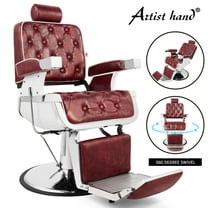 Red Vintage Hydraulic Barber Chair Heavy Duty Recliner All Purpose Salon Beauty Spa Equipment