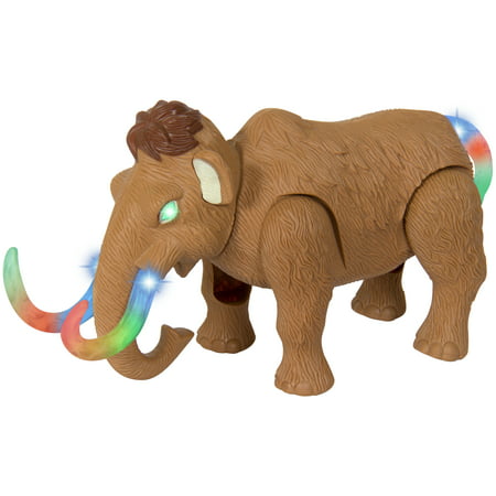 Best Choice Products Kids Woolly Mammoth Action Figure with Light/Sounds, Realistic (Best Price Action Indicator)