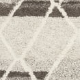 thumbnail image 6 of SAFAVIEH Casablanca Kapoor Geometric Diamonds Wool Shag Area Rug, Sand/Ivory, 4' x 6', 6 of 7