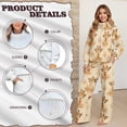 thumbnail image 4 of Renewold 2 Piece Lounge Sets for Women Workout Pants with Pockets High Neck Sweatshirts Set Animal Pattern Trendy Track Suit Airport Outfits Women's Activewear, Giraffe Floral Print, L, 4 of 7