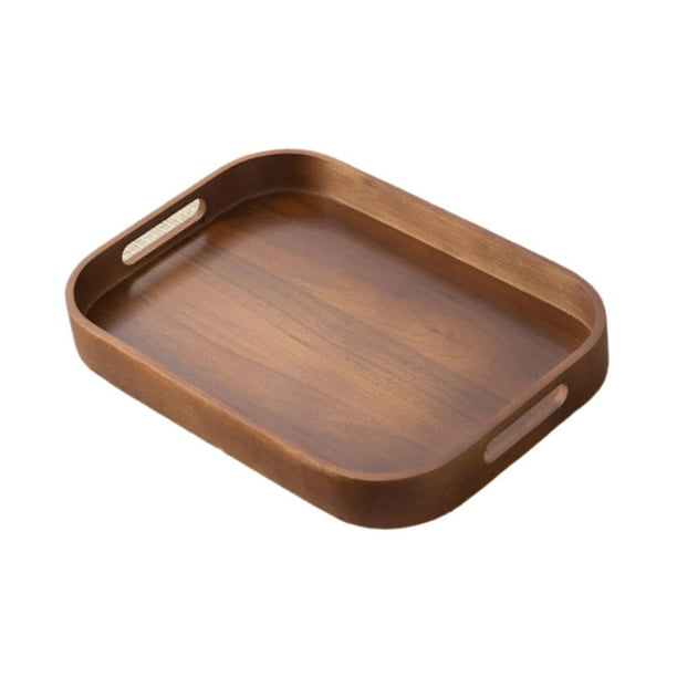 Bandeja de bambú para servir, decoración del hogar, bandejas de té, bandeja de comida para la cocina, mesa del hogar M