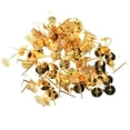 thumbnail image 2 of Abbracc 100pc 10mm Flat Pad Stud Ear Post Peg Pin w Hoop DIY Making Jewelry Findings KC gold, 2 of 9
