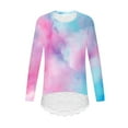 thumbnail image 4 of Mgmyaa Girls Fall Long Sleeve T-Shirt Tops with Lace Hem - Crew Neck Casual Sports Base Layer Size 4-15 Years, 4 of 5