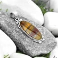 thumbnail image 3 of Natural Blood Stone - India 925 Sterling Silver Pendant Jewelry P-1102 SDP123633, 3 of 5