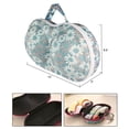 thumbnail image 3 of JAVOedge Blue Daisy Pattern Fabric Travel Bra Storage Case Plus 1 PCS PVC BAG with Zipper Closure and Carrying Handle, 3 of 3