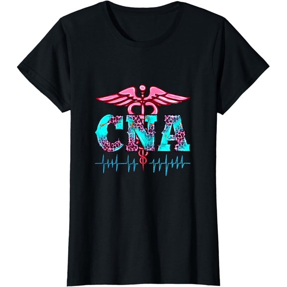 Vintage leopard heartbeat CNA Certified Nursing Assistant T-Shirt