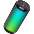 thumbnail image 2 of 1 Hora Bocina Bluetooth Portatil 10W, 2400mAh Altavoz Inalámbrico con Iluminación RGB Ajustable, Emparejamiento Dual TWS, para Interiores y Exteriores, Regalo de Cumpleaños Perfecto (Negro),Rojo, 2 of 13