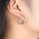 thumbnail image 2 of 14k Gold Angel Devil Hoop Mismatched Earrings For Women Girls Jewelry Gifts 925 Sterling Silver Post, 2 of 4