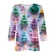 thumbnail image 5 of Fiudx Ropa de Mujer Blusa de Manga 3/4 Corta Estampada a La Moda para Mujer, Blusa Informal con Cuello Redondo, 5 of 5
