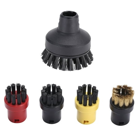

Decor Store 5Pcs/Set Steam Brush Set Flexible Soft Bristles Replaceable Easy Installation Washable Dust Removal PVC Small Large Round Brush for Karcher SC1 SC2 CTK10 SC3 SC4 SC5 SC7