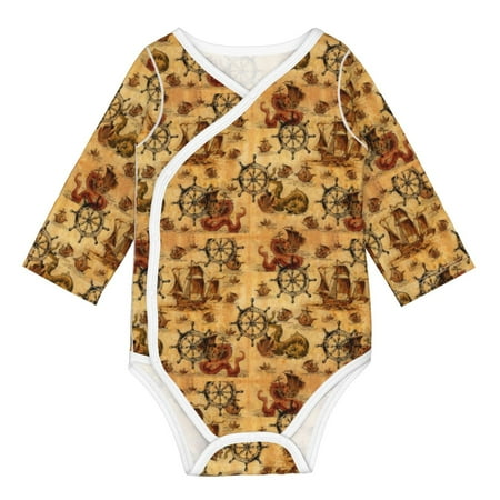 

Matuu Vintag Ancient Sailboats for Baby Long-Sleeve Bodysuit Soft Cotton Comfortable and Breathable Perfect for Newborns and Infants