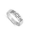 thumbnail image 4 of Cross Celtic Puzzle Etched Knot Ring .925 Sterling Silver Band Jewelry Female Male Unisex Size 9, 4 of 4
