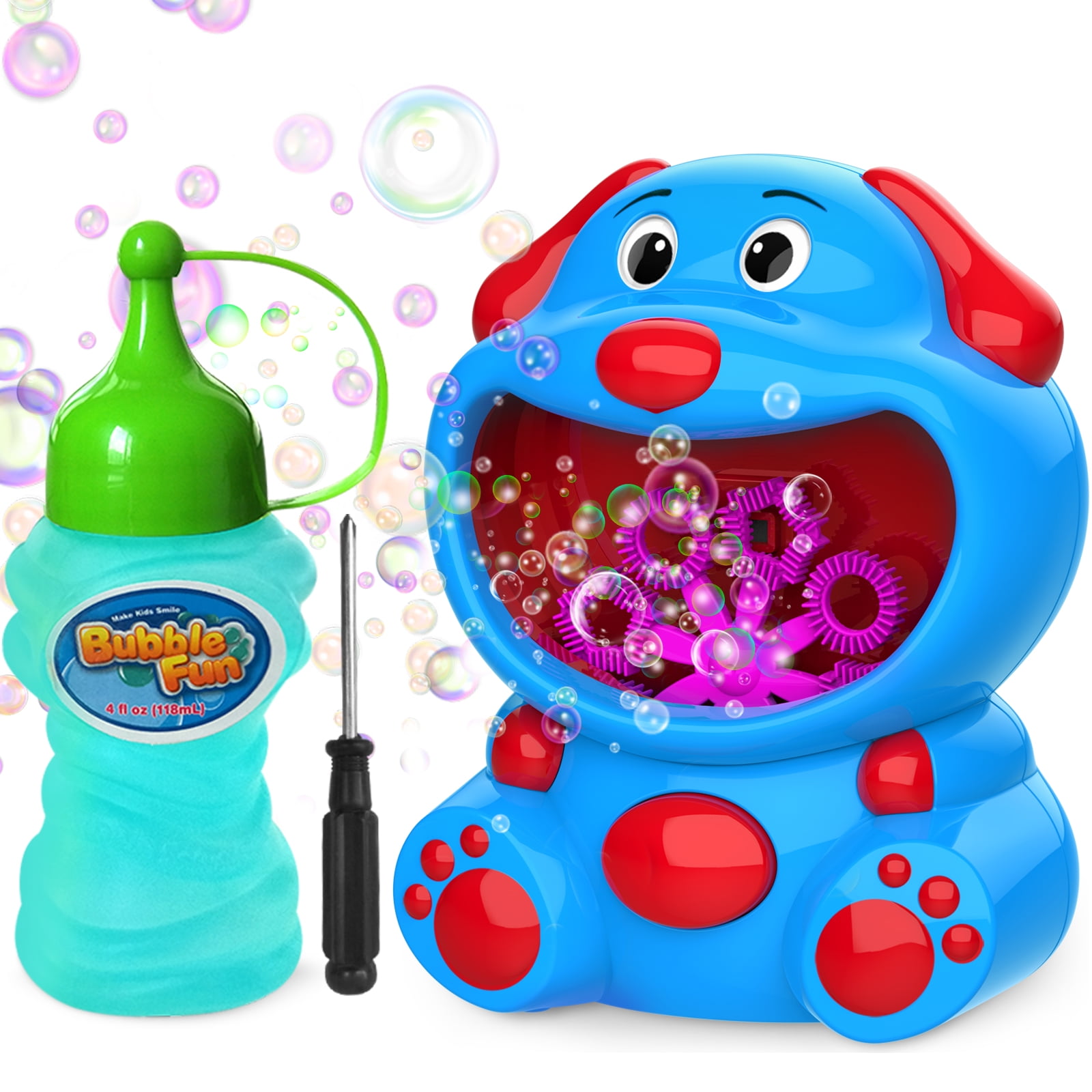 Bubble Machine Dog Bubble Blower for Kids, Automatic Bubble Maker