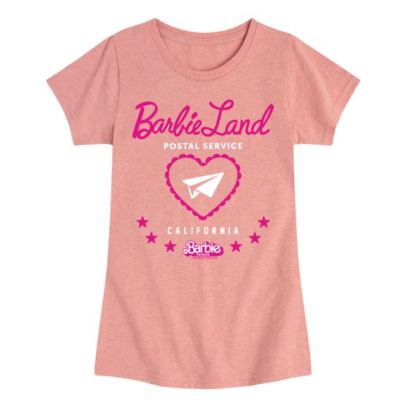 Barbie - Barbie Land Postal Service California - Toddler & Youth Girls Short Sleeve Graphic T-Shirt