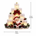 thumbnail image 3 of Illuminated Tier Icicle Flameless Candle Christmas Table Center Decor Santa Figure Pinecone Berry for Indoor Display, 3 of 5