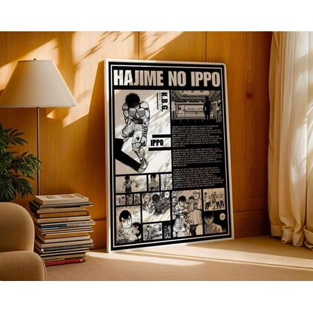 Japanese Anime Poster Hajime no Ippo Theme Minimalist Artwork for Gaming Room Decor House Wall Art Gift for Fan Idea Size 24x36 Unframed Poster