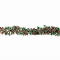 thumbnail image 2 of ZYLER- Northlight 12' Wide Cut Metallic Green Red Ice Gold Christmas Tinsel Garland, 2 of 4