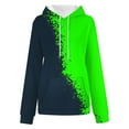 thumbnail image 4 of Ashirexll Womens Long Sleeve Tops, Womens Hoodies Pullover, Fall and Winter Gradient Print Hooded Long Sleeve Pocket Sweatshirt, 4 of 5