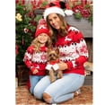 thumbnail image 2 of New 2023 Christmas Family Sweater Mother Kids Matching Outfits Knitwear Long Sleeve Casual Jumper Mommy and Me Clothes Xmas Look, 2 of 3